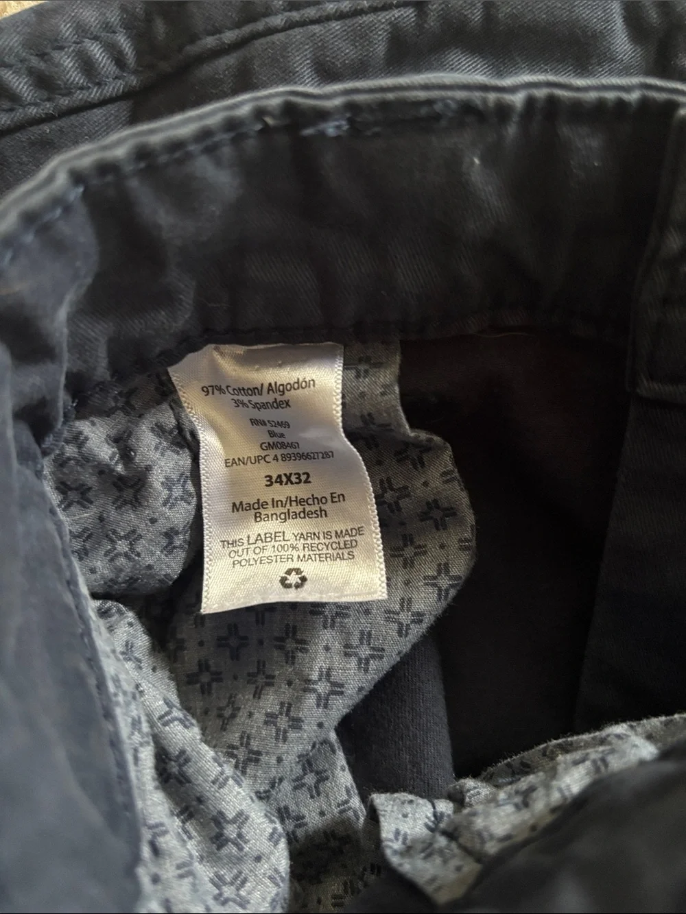 George Men's Dark Navy Chinos